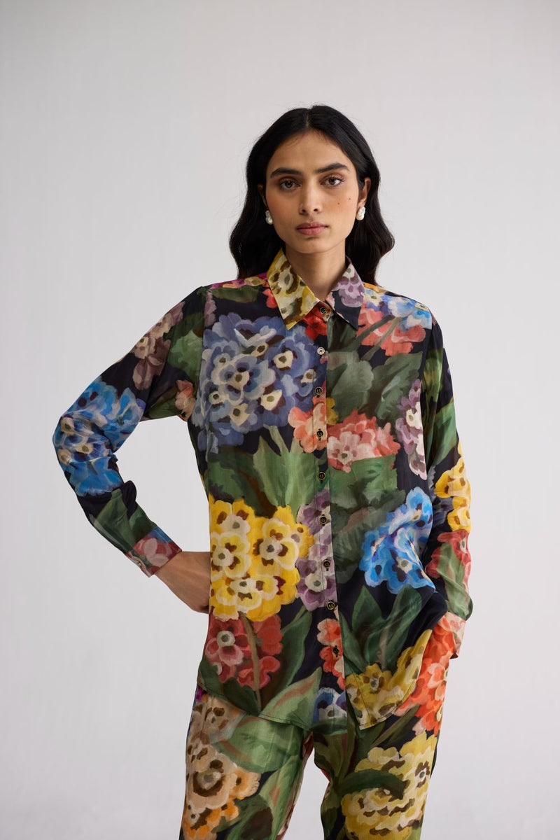 RAIN CO-ORD SET crepe co-ord set by YAM in multicolor for women Worldwide