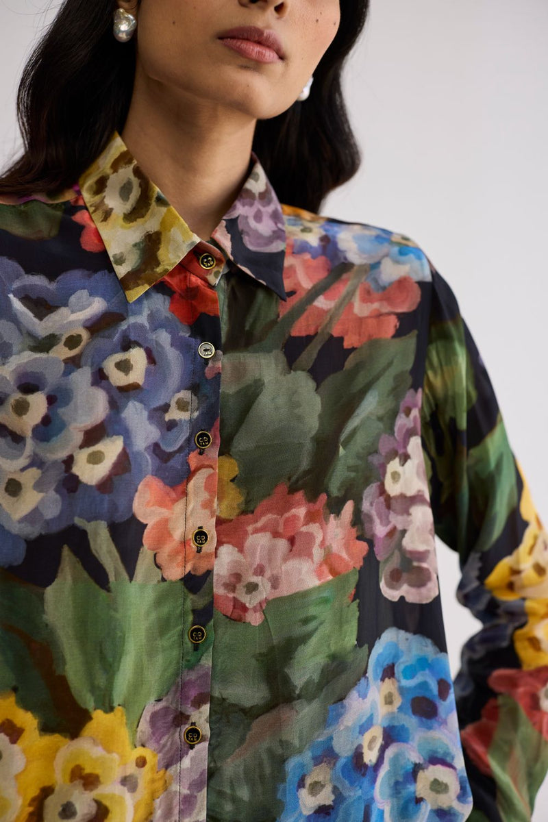 RAIN CO-ORD SET crepe co-ord set by YAM in multicolor for women Worldwide