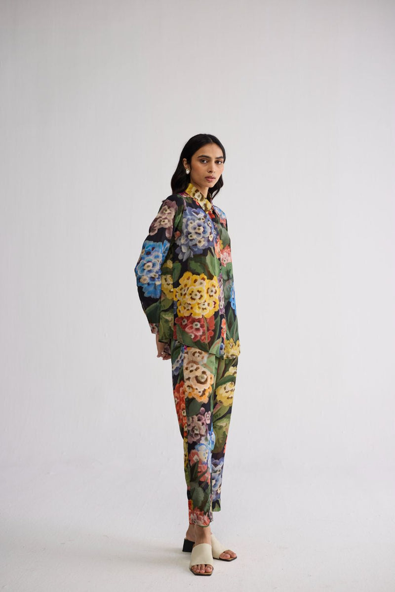 RAIN CO-ORD SET crepe co-ord set by YAM in multicolor for women Worldwide