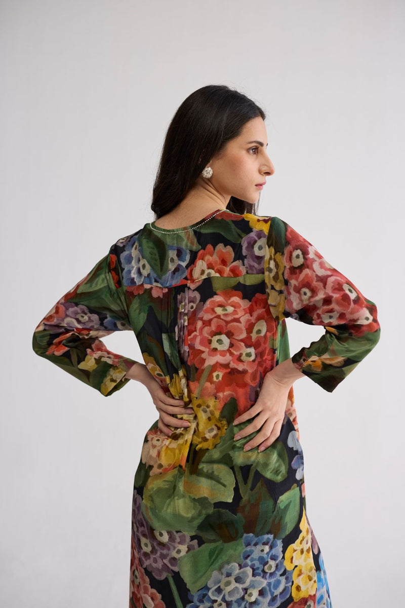 RAIN LONG KURTA SET crepe kurta/kurta set by YAM in multicolor for women Worldwide