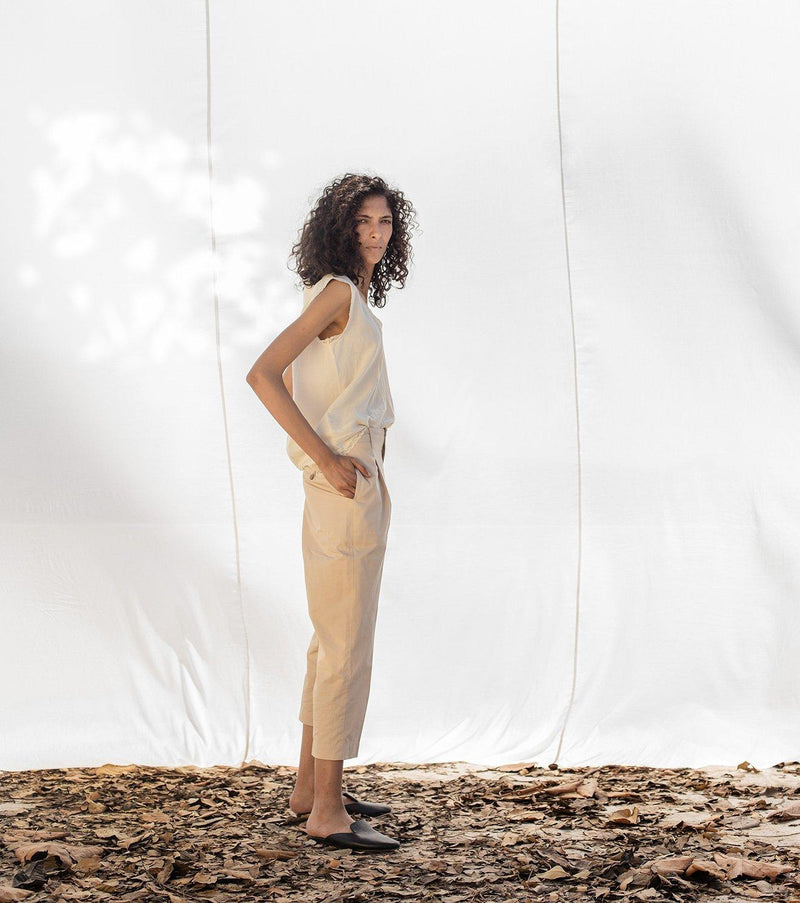 Rambling Cropped Trouser Bottoms by Khara Kapas for women Worldwide