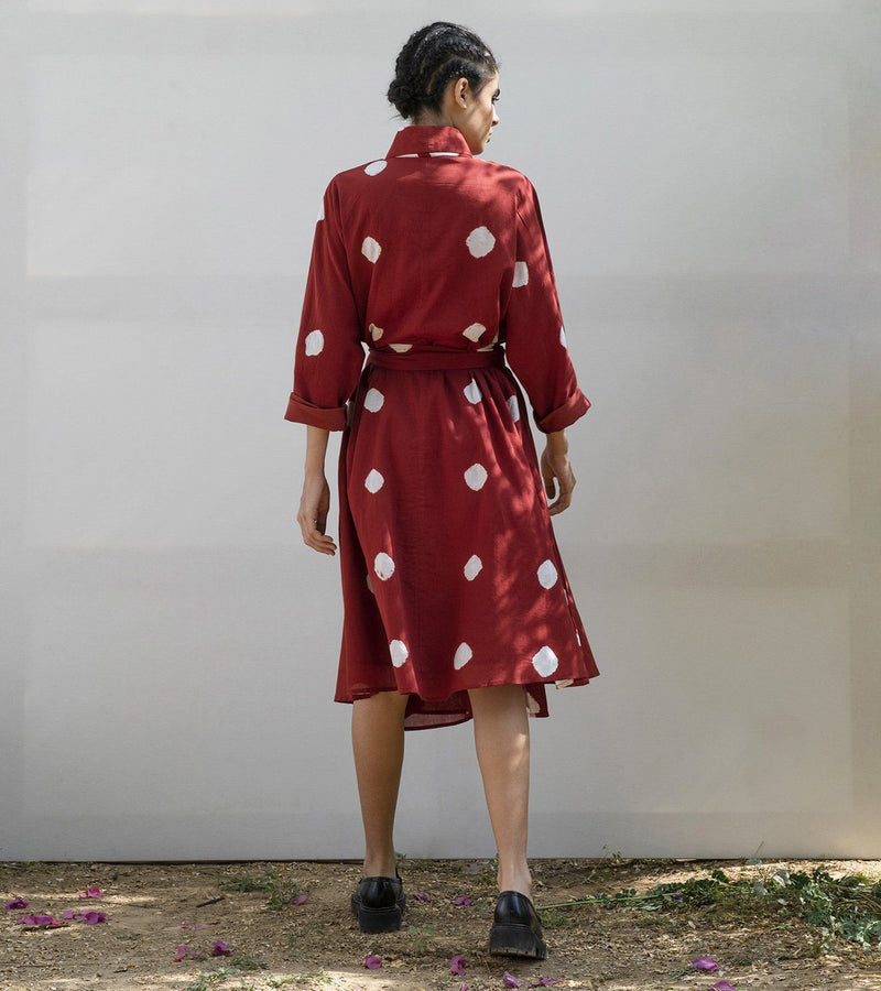 Red Cedar Wrap Dress Dress by Khara Kapas for women Worldwide