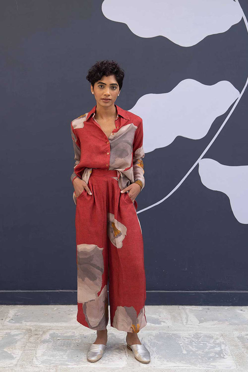 RED POPPIES CO-ORD Co-ord Set by Yam for women Worldwide