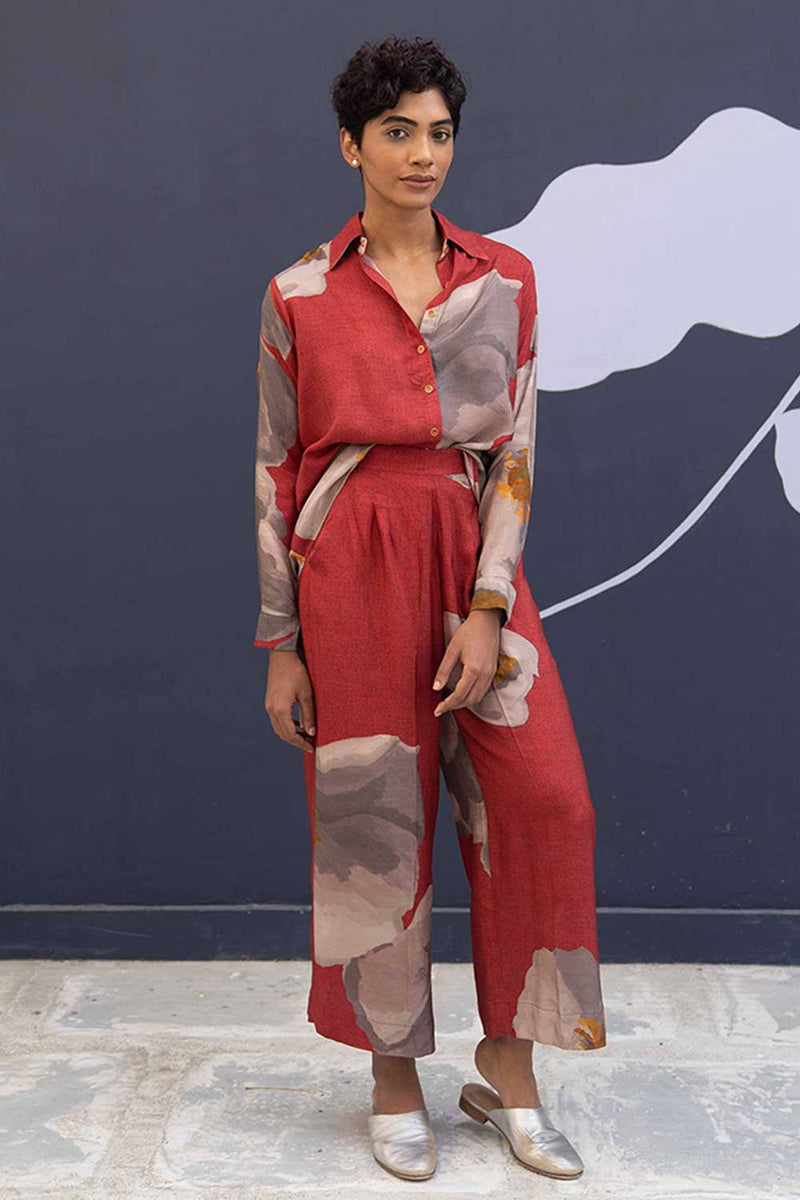 RED POPPIES CO-ORD Co-ord Set by Yam for women Worldwide