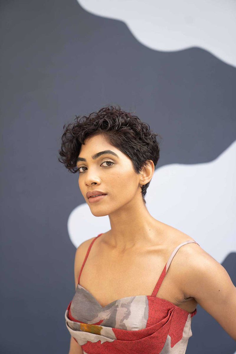 RED POPPIES JUMPSUIT Indo-Western Wear by Yam for women Worldwide