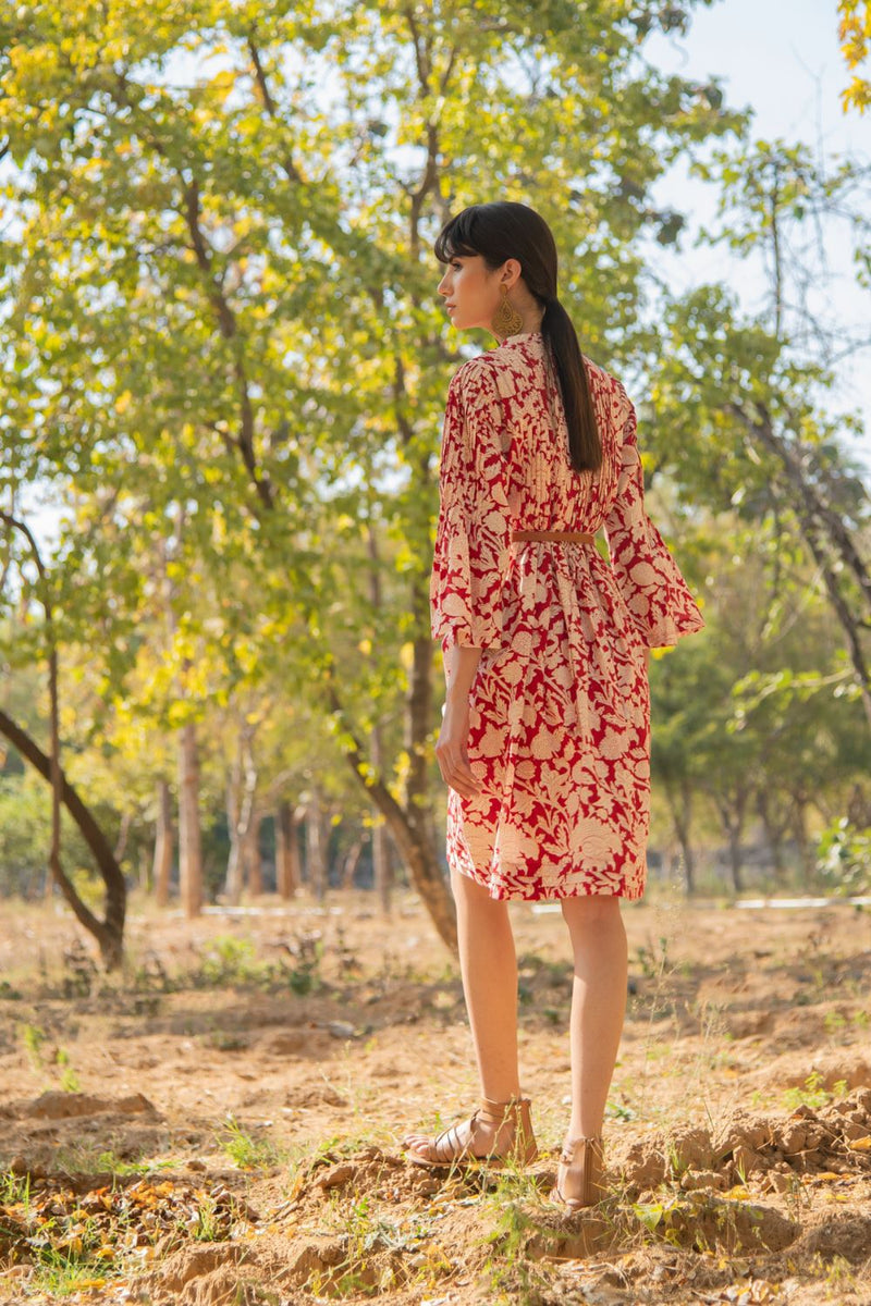 red rose tunic dress by Marche for women Worldwide