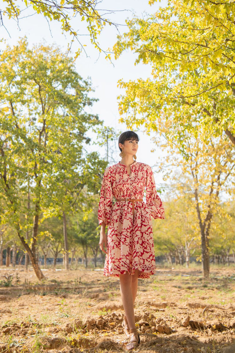 red rose tunic dress by Marche for women Worldwide