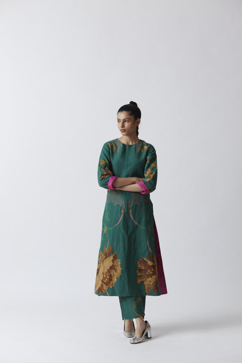 RHODE LINEN KURTA SET Kurta Sets by Yam for women Worldwide
