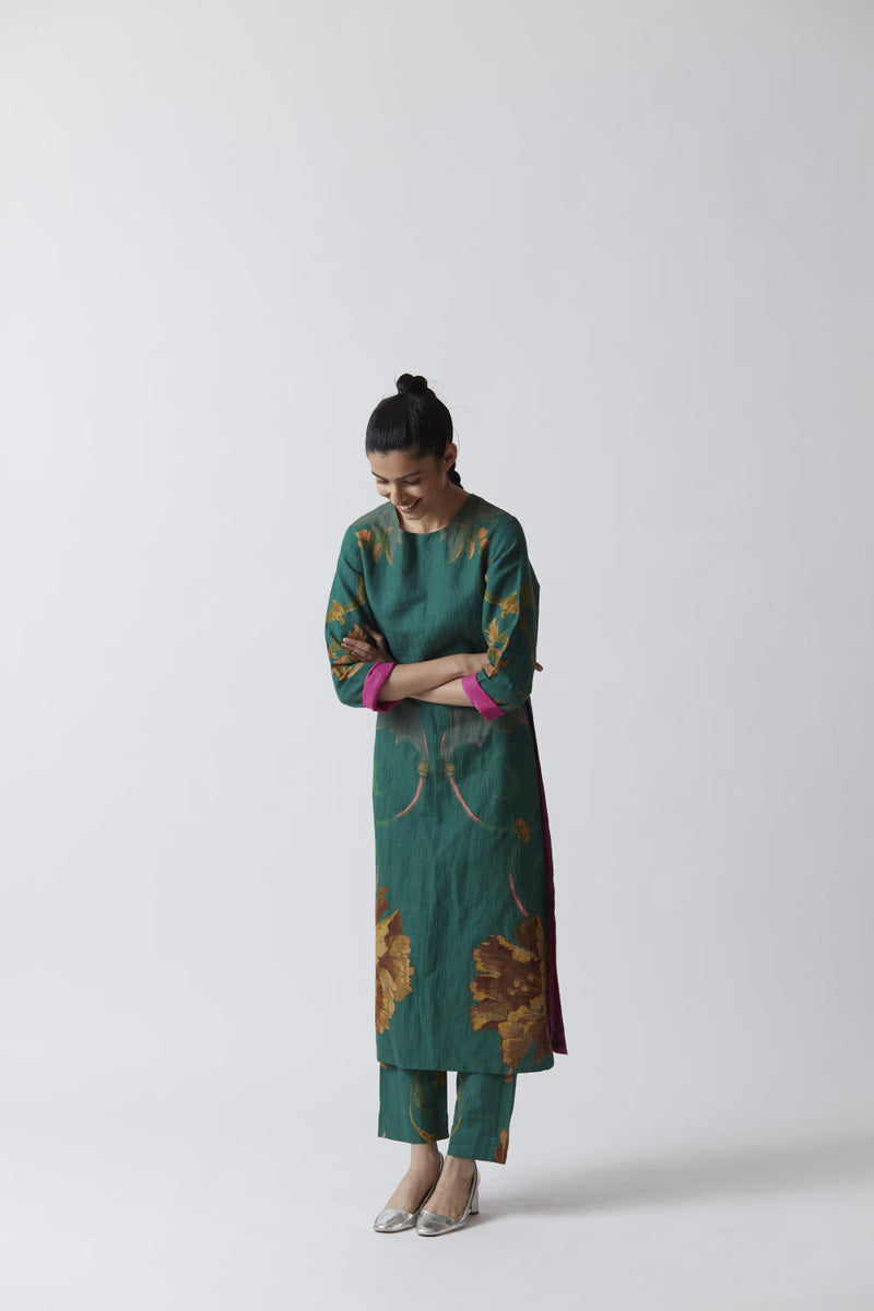 RHODE LINEN KURTA SET Kurta Sets by Yam for women Worldwide