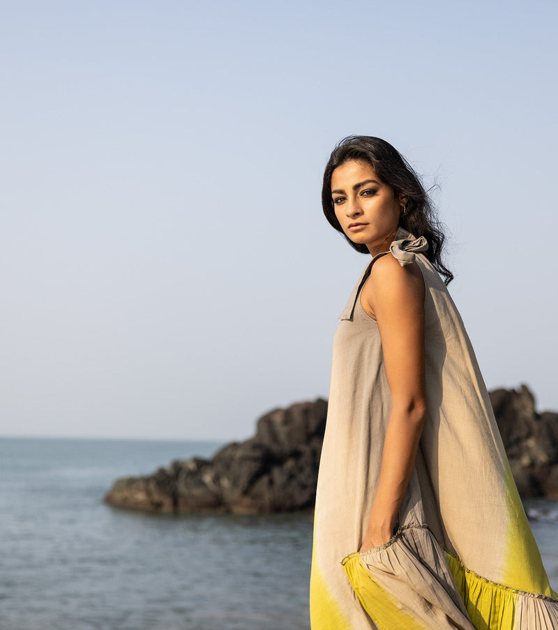 Ripple mud Dress by Khara Kapas for women Worldwide