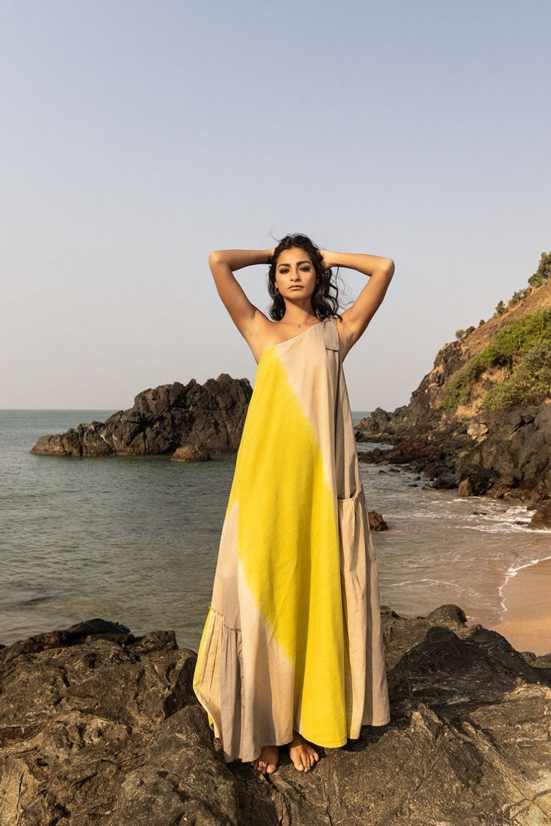 Ripple mud Dress by Khara Kapas for women Worldwide