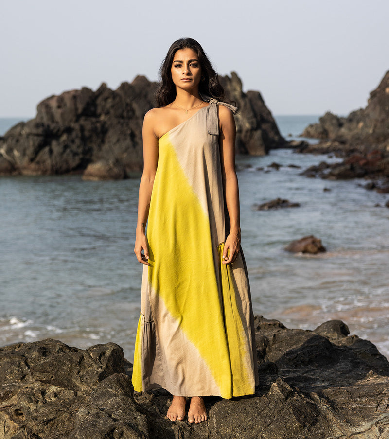 Ripple mud Dress by Khara Kapas for women Worldwide