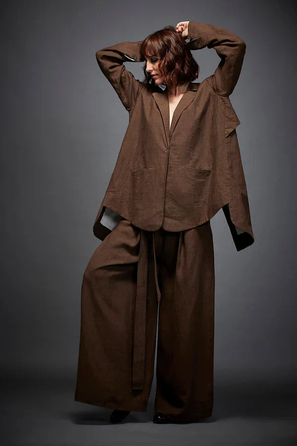JOAN JACKET by Chola in brown color for women Worldwide