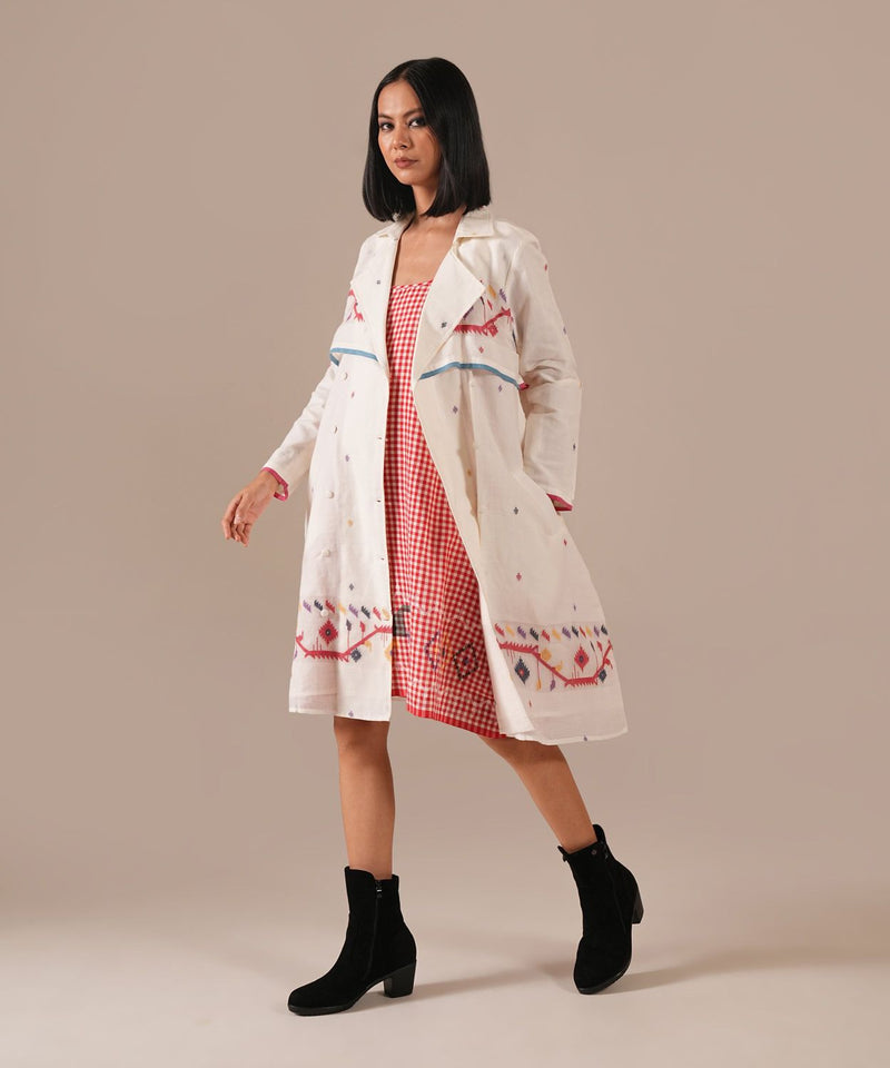 ROSE FLARE SET 100% cotton by Indigo Dreams in red color for women Worldwide
