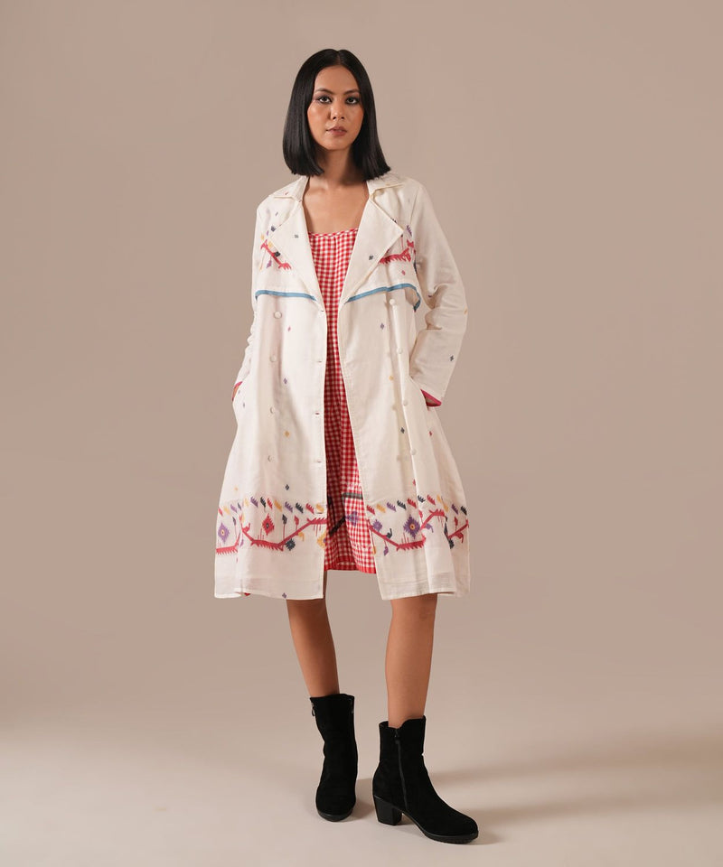 ROSE FLARE SET 100% cotton by Indigo Dreams in red color for women Worldwide