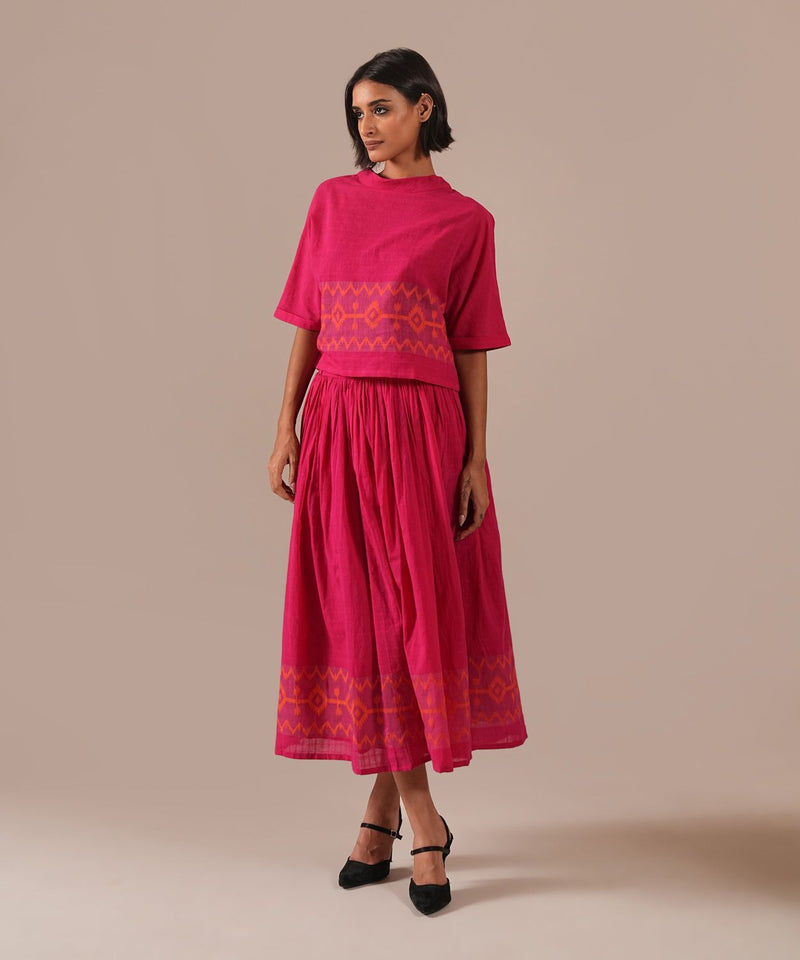 ROSE GLOW SET 100% cotton by Indigo Dreams in red color for women Worldwide