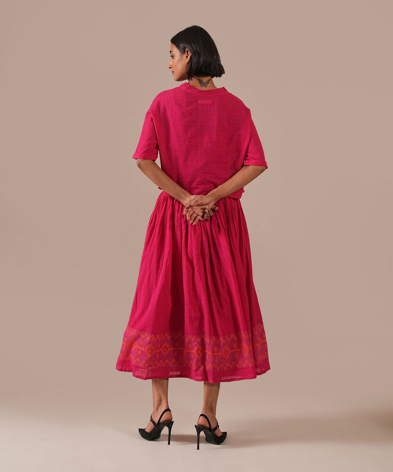 ROSE GLOW SET 100% cotton by Indigo Dreams in red color for women Worldwide