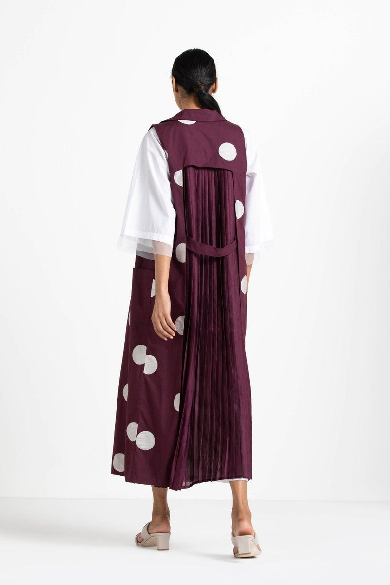 Round Neck Dress - White by THREE for women Worldwide