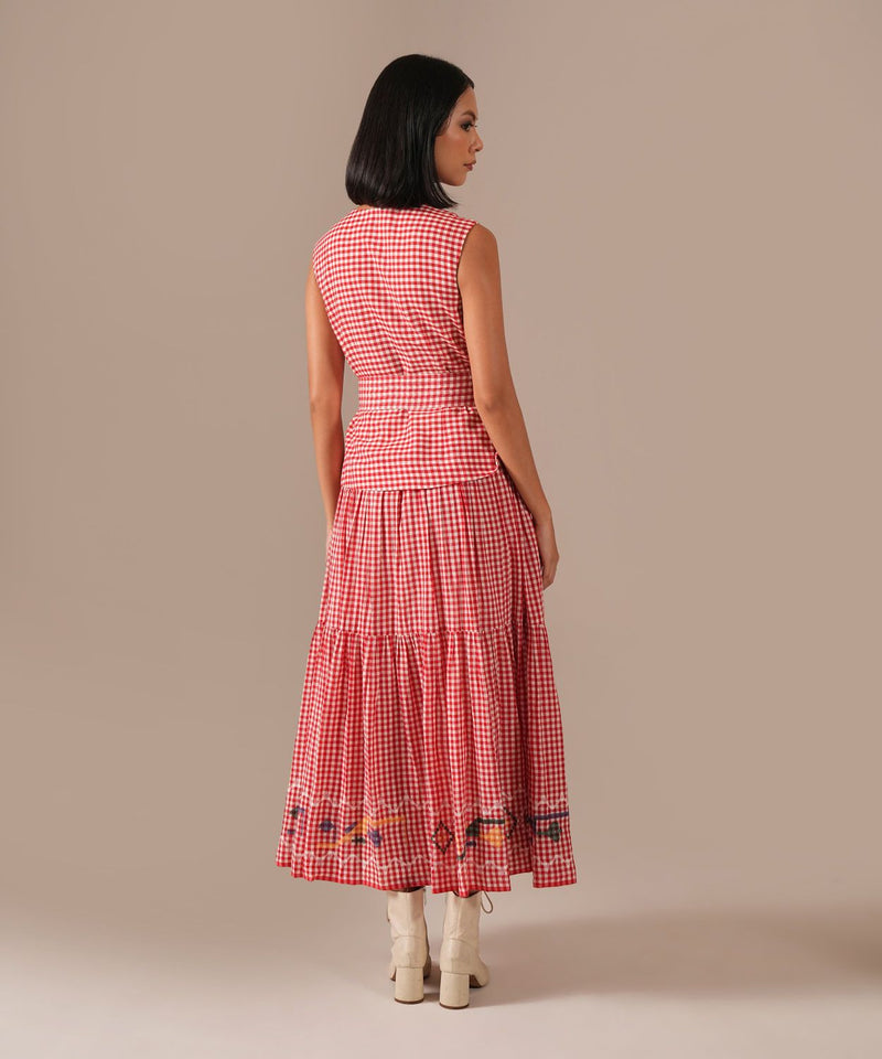 RUBY LUME DRESS silk by Indigo Dreams in red color for women Worldwide
