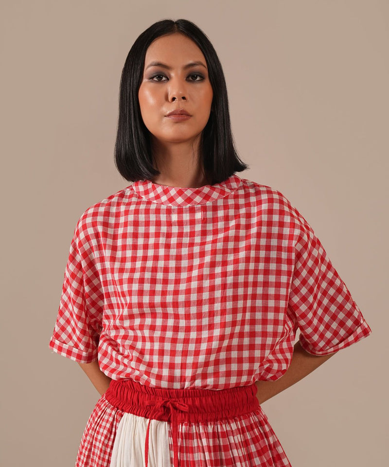 RUBY TIDE SET 100% cotton by Indigo Dreams in red color for women Worldwide