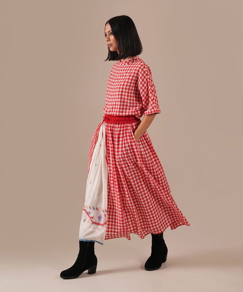 RUBY TIDE SET 100% cotton by Indigo Dreams in red color for women Worldwide