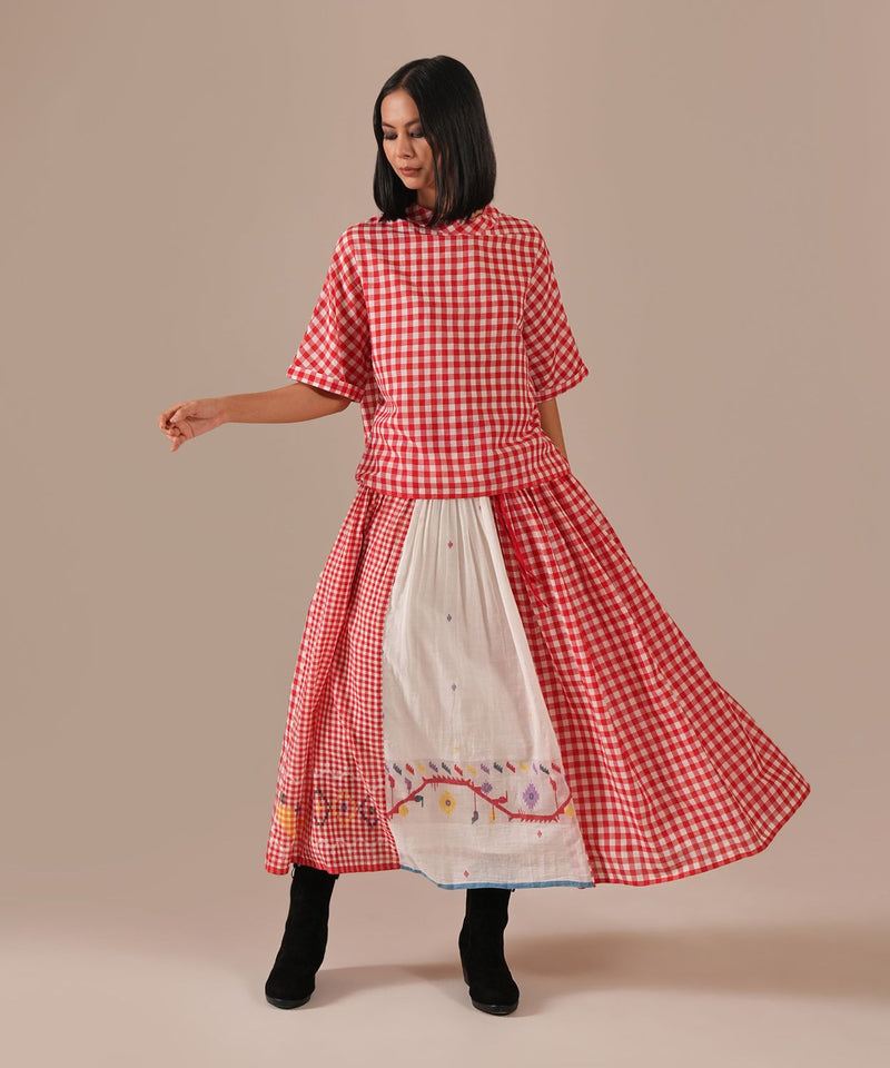 RUBY TIDE SET 100% cotton by Indigo Dreams in red color for women Worldwide