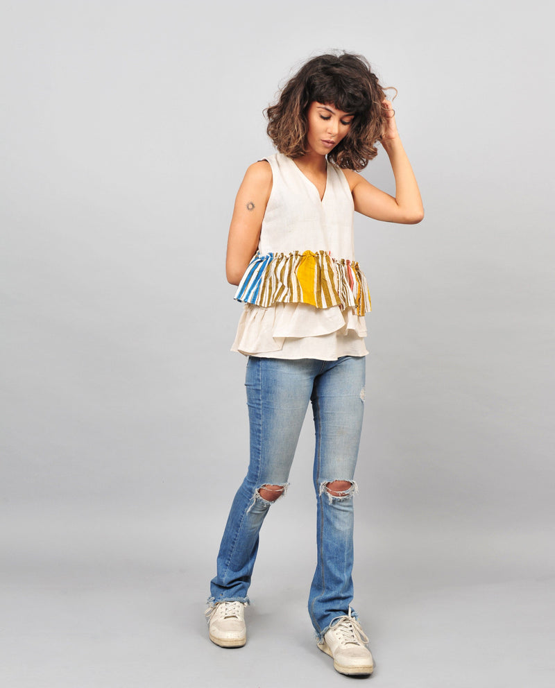 RUFFED TOP by Rias for women Worldwide