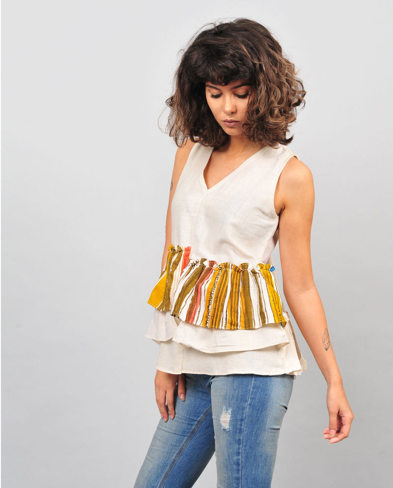 RUFFED TOP by Rias for women Worldwide