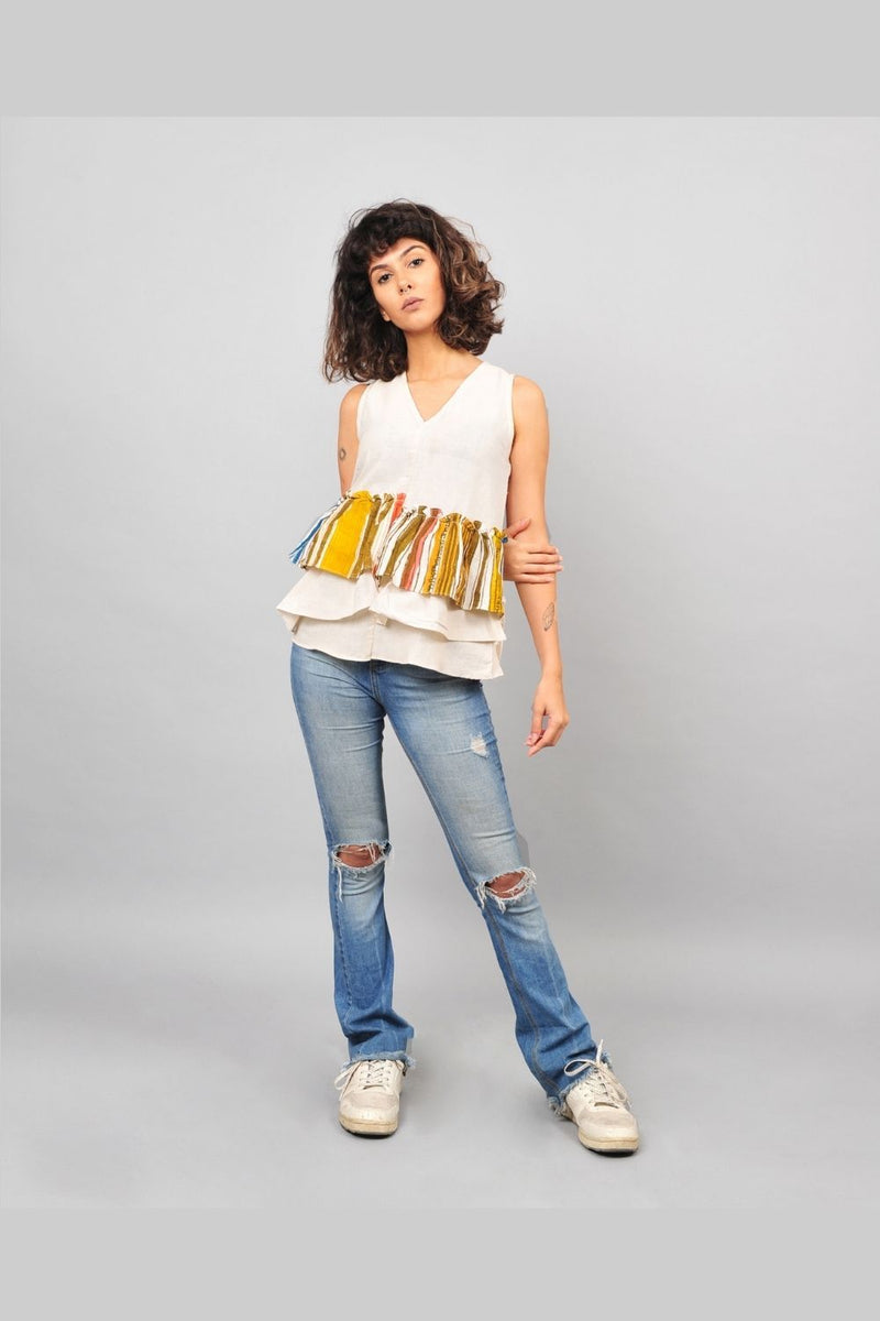 RUFFED TOP by Rias for women Worldwide
