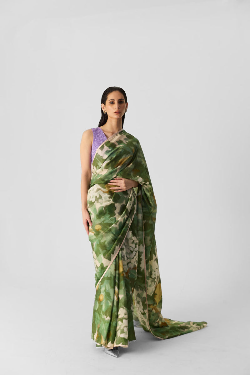RUSI SILK SAREE silk by Yam in green color for women Worldwide