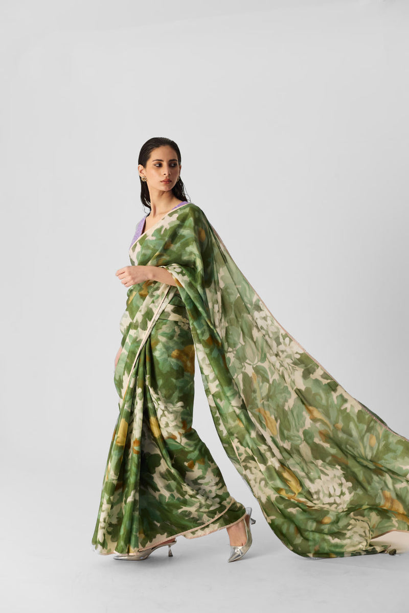 RUSI SILK SAREE silk by Yam in green color for women Worldwide