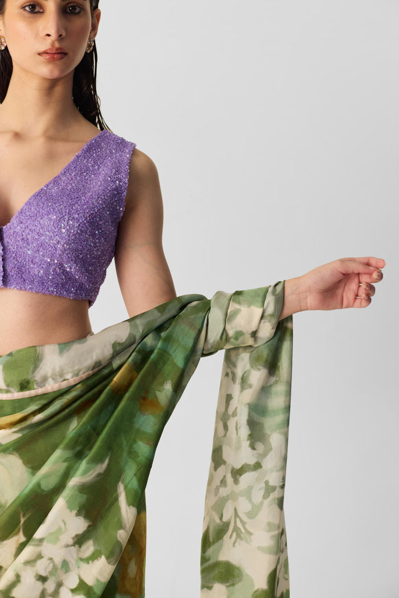 RUSI SILK SAREE silk by Yam in green color for women Worldwide