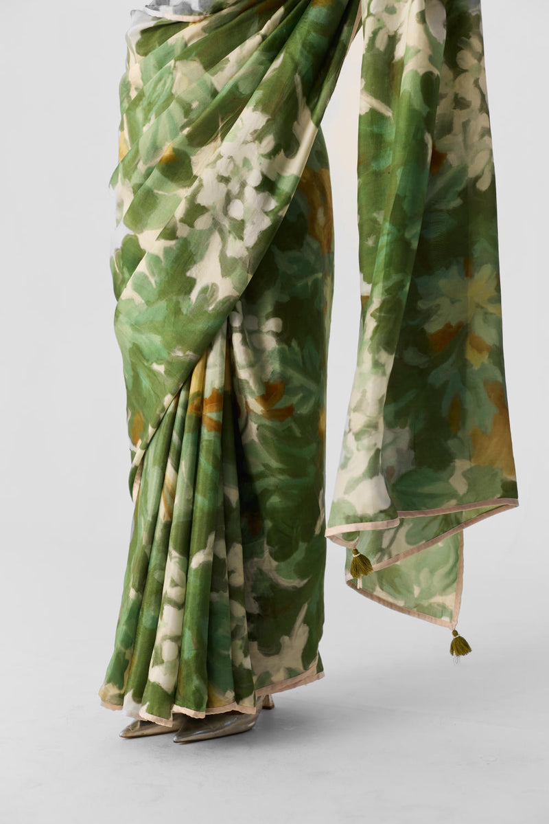 RUSI SILK SAREE silk by Yam in green color for women Worldwide