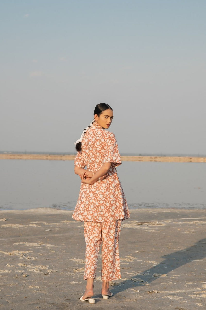 Rust Basile Co-ord Set by Marche for women Worldwide