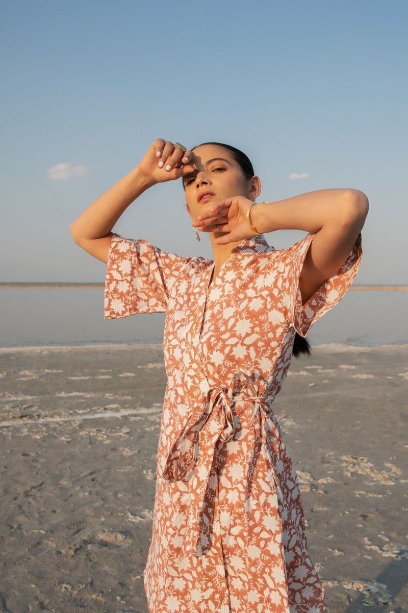 Rust Basile Co-ord Set by Marche for women Worldwide