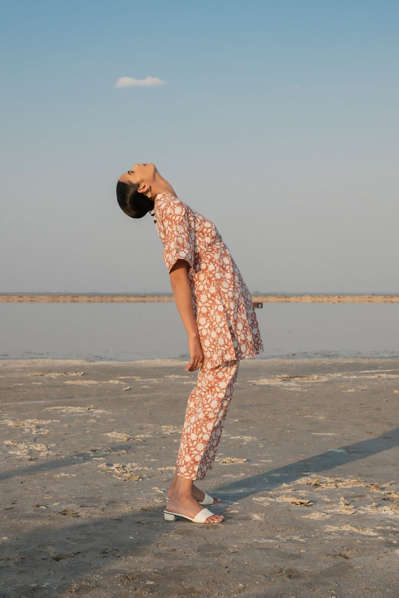Rust Basile Co-ord Set by Marche for women Worldwide
