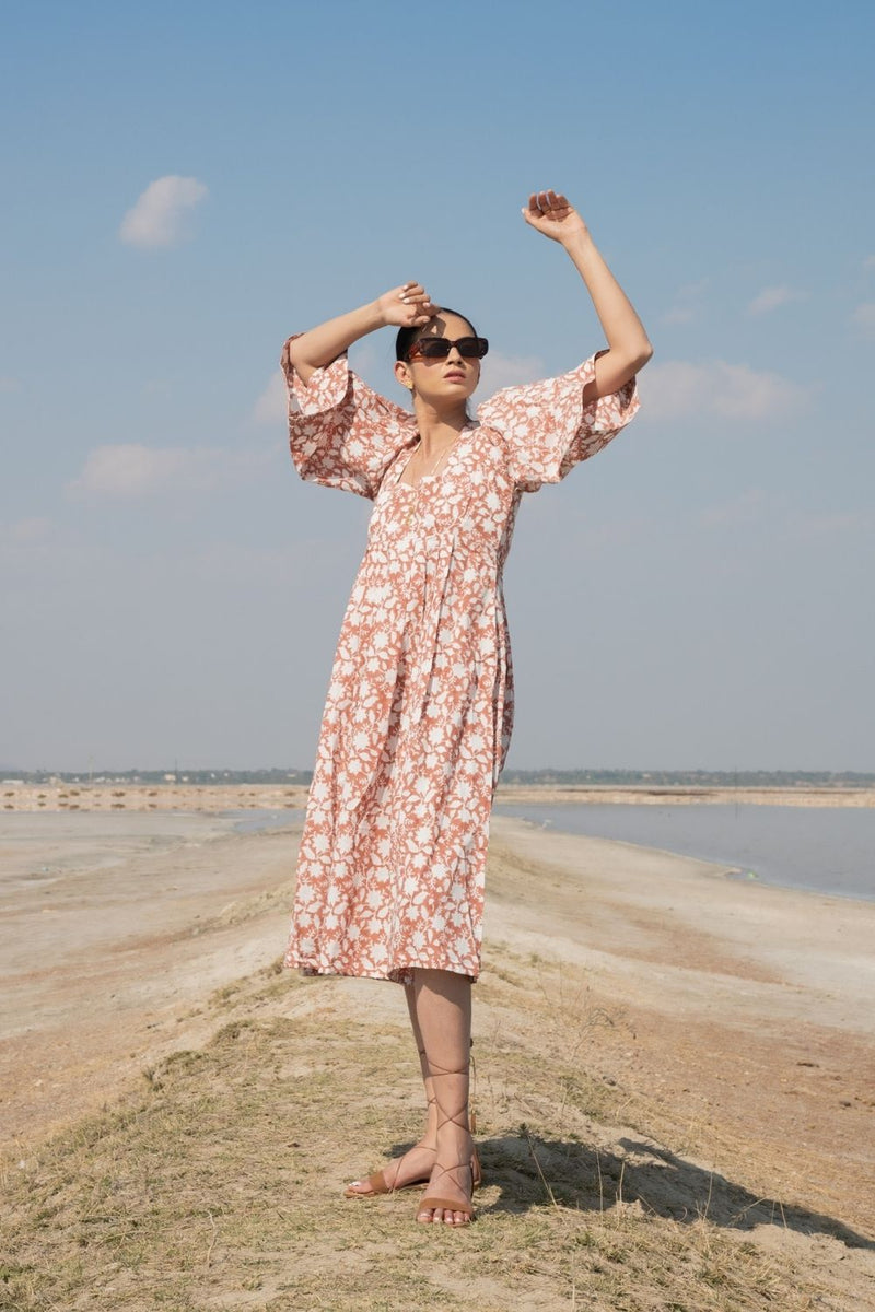 Rust Basille Victoria Dress Top & Tunics,Dress by Marche for women Worldwide