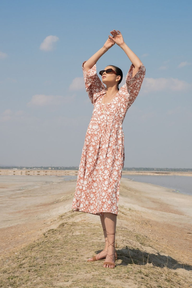 Rust Basille Victoria Dress Top & Tunics,Dress by Marche for women Worldwide