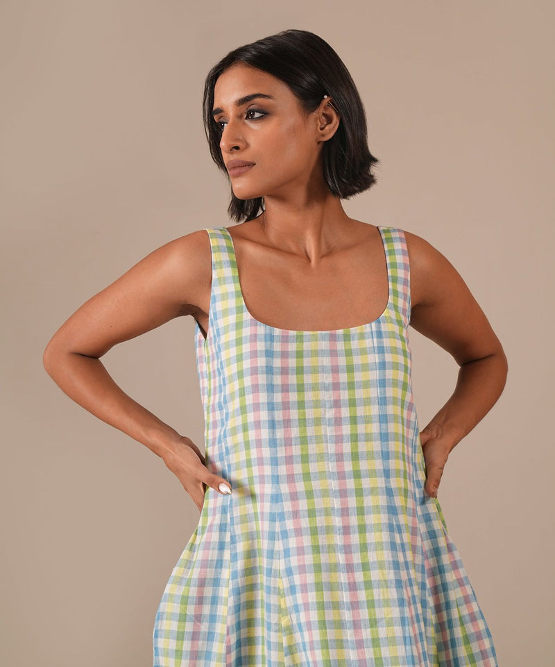 SAGE GLOW DRESS 100% cotton by Indigo Dreams in multi color for women Worldwide