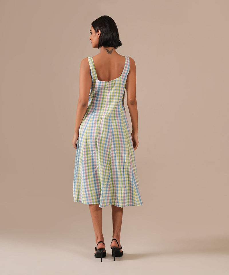 SAGE GLOW DRESS 100% cotton by Indigo Dreams in multi color for women Worldwide