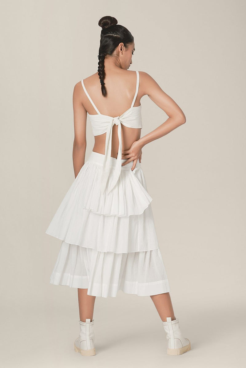 Salome Skirt by Chola in white color for women Worldwide