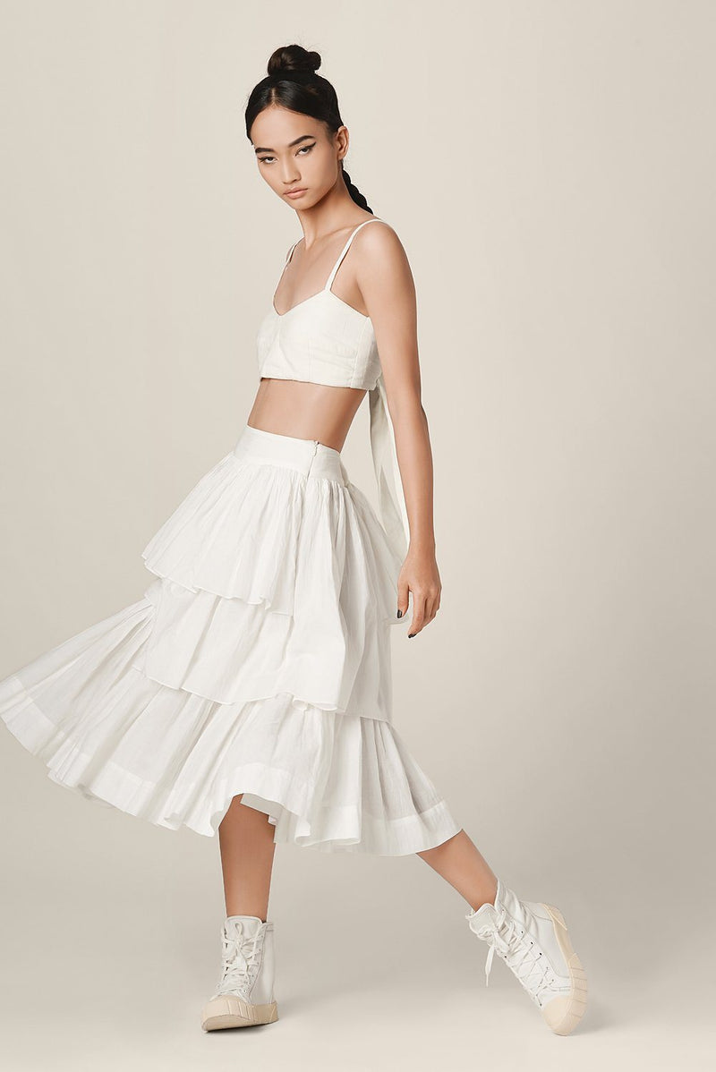 Salome Skirt by Chola in white color for women Worldwide