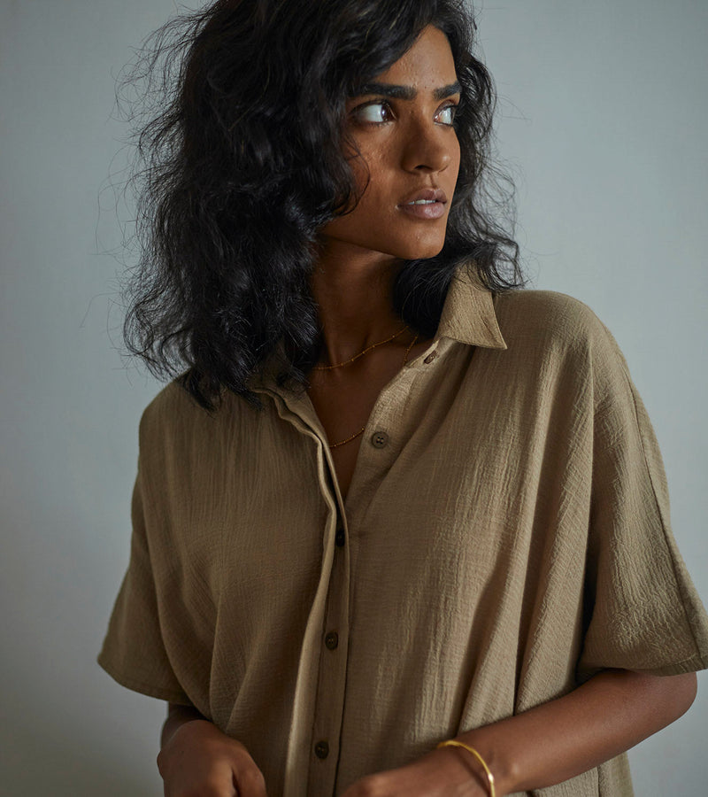 Sand Co-ord Set Co-ord Set,Lounge Wear by Khara Kapas for women Worldwide