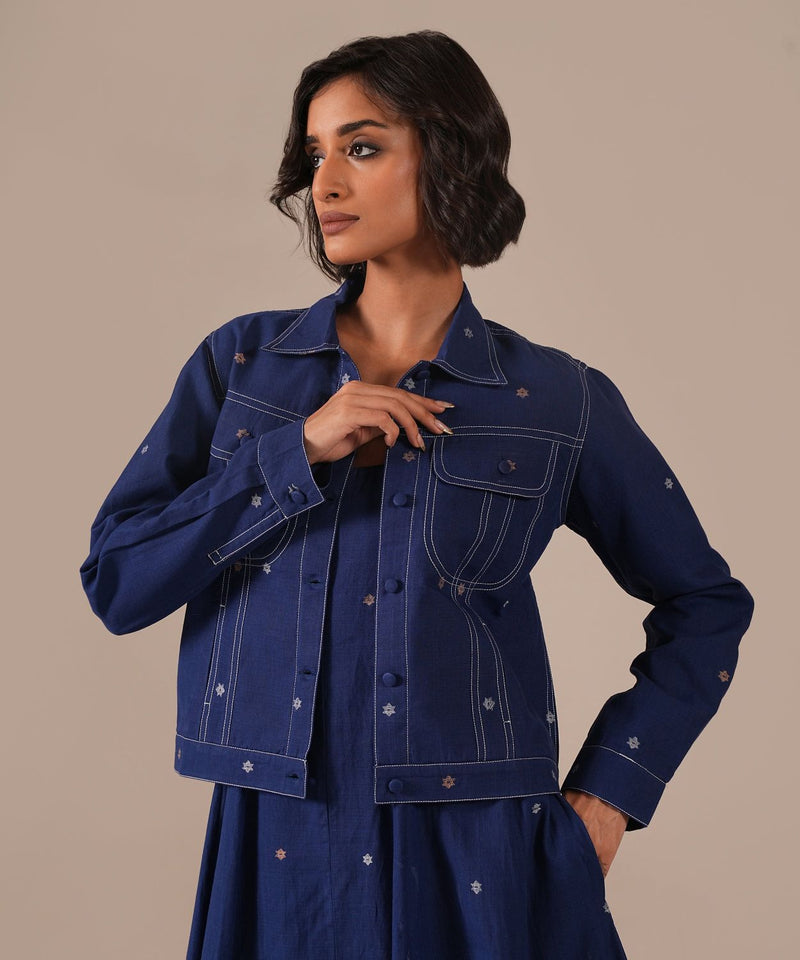 SAPPHIRE GLOW SET 100% cotton by Indigo Dreams in blue color for women Worldwide