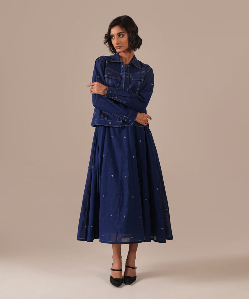 SAPPHIRE GLOW SET 100% cotton by Indigo Dreams in blue color for women Worldwide