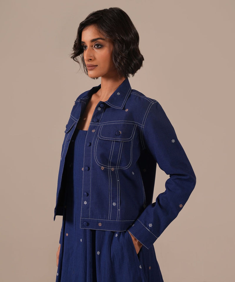 SAPPHIRE GLOW SET 100% cotton by Indigo Dreams in blue color for women Worldwide