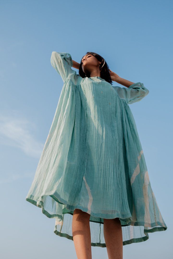 Sapphire Ruzgar Dress Dress by Nirjara for women Worldwide
