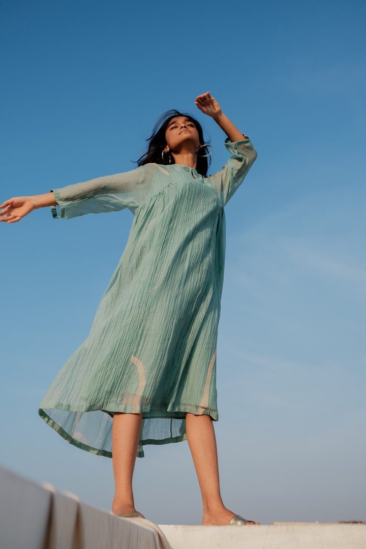 Sapphire Ruzgar Dress Dress by Nirjara for women Worldwide