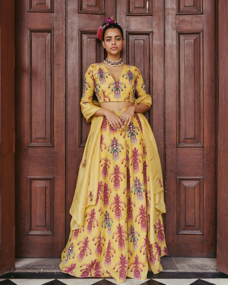 Sariska Silk Lehenga Set With Dupatta silk Indo-Western Wear by JodiLife for women Worldwide
