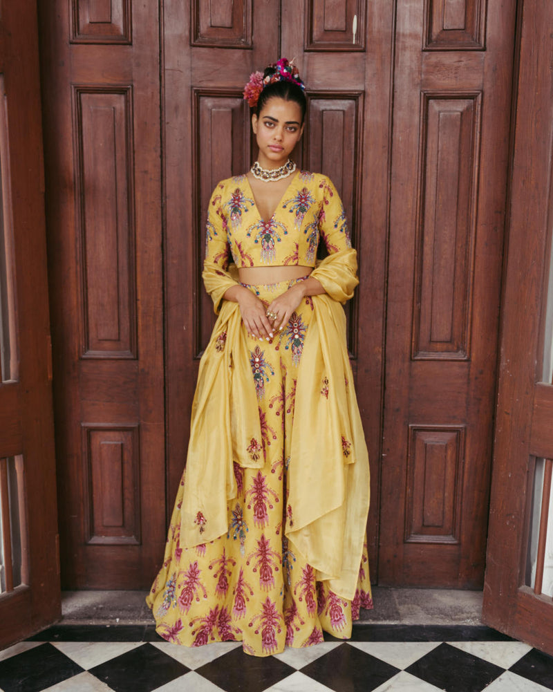 Sariska Silk Lehenga Set With Dupatta silk Indo-Western Wear by JodiLife for women Worldwide